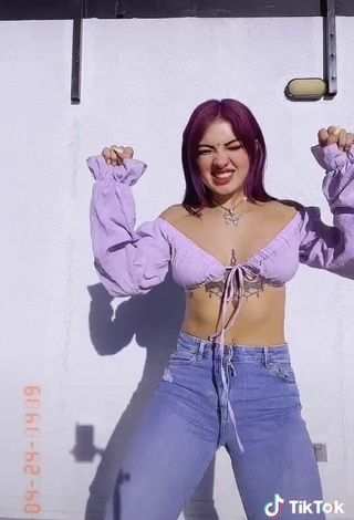 4. Hot Lilacoloridas in Purple Crop Top