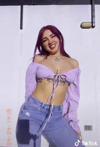 5. Hot Lilacoloridas in Purple Crop Top