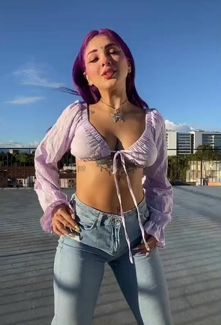 Sexy Lilacoloridas in Purple Crop Top