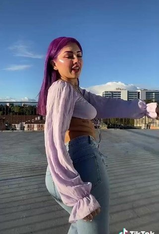 4. Sexy Lilacoloridas in Purple Crop Top