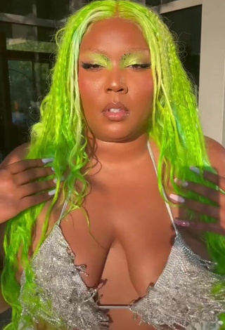 4. Sexy Lizzo Shows Cleavage in Bikini Top