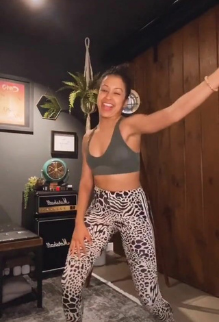 2. Sultry Liza Koshy in Leopard Leggings