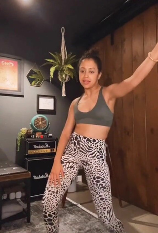 3. Sultry Liza Koshy in Leopard Leggings