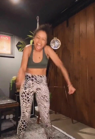 5. Sultry Liza Koshy in Leopard Leggings