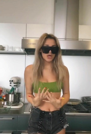 Hot Madi Monroe in Green Crop Top