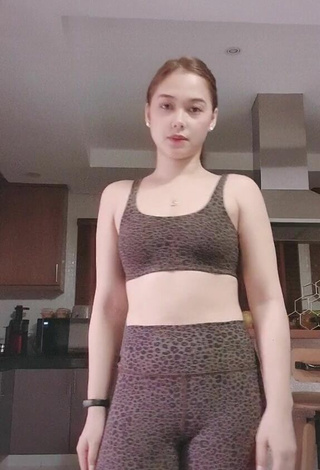 2. Sultry Maja Salvador in Leopard Crop Top