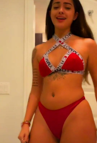 3. Breathtaking Malu Trevejo in Red Bikini