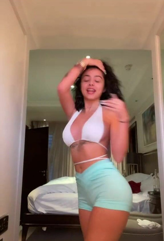 2. Wonderful Malu Trevejo in White Bikini Top