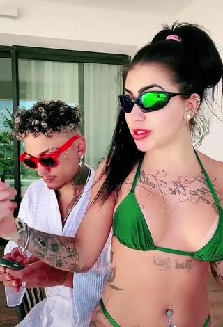 3. Beautiful Mirella Fernandez in Sexy Green Bikini