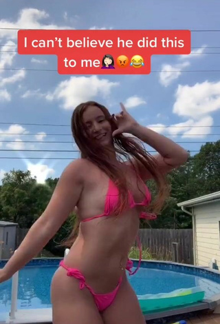 4. Hottie Mikaila Murphy in Pink Bikini at the Pool