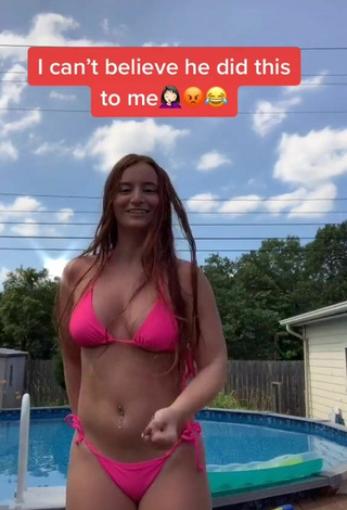 5. Hottie Mikaila Murphy in Pink Bikini at the Pool