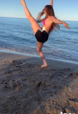 3. Wonderful Mikaila Murphy in Pink Bikini Top at the Beach