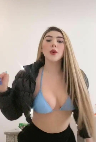 Sweetie Paola Montserrat Pantoja Lizárraga in Blue Bikini Top