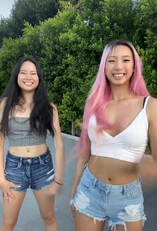 3. Sexy Michelle Chin in Crop Top in a Street