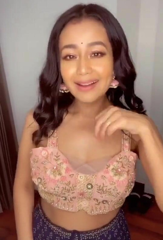 5. Sultry Neha Kakkar in Floral Crop Top