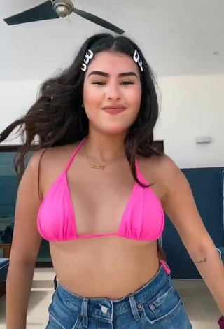 2. Sultry Nicole García in Pink Bikini Top