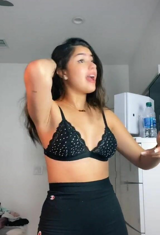 Luscious Nicole García in Black Bra