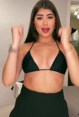 3. Sweetie Nicole García in Black Bikini Top