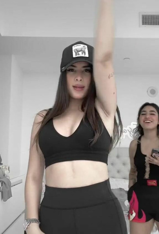 4. Sexy Nicole García in Black Sport Bra