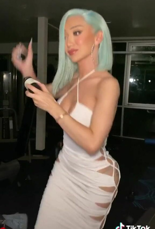 4. Sultry Nikita Dragun in White Dress