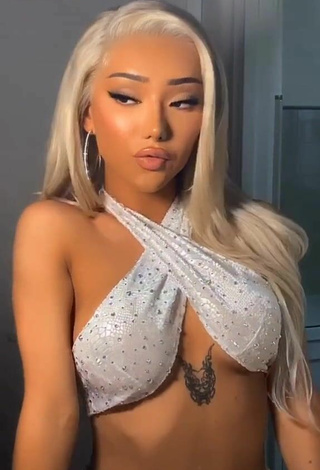 2. Luscious Nikita Dragun in White Crop Top