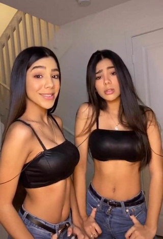 3. Sweetie Melanie & Meila in Black Crop Top