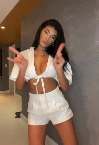 Luscious Jully Oliveira in White Crop Top