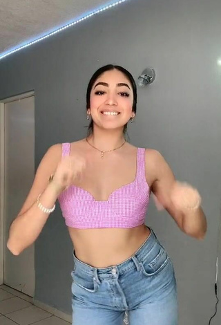 5. Sexy Rosalinda Salinas in Pink Crop Top