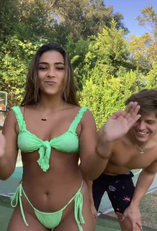 5. Sienna Mae Gomez Looks Seductive in Green Bikini