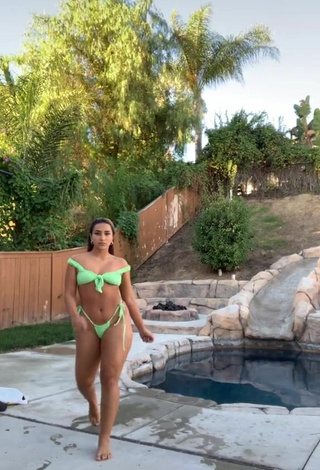 1. Hottest Sienna Mae Gomez in Green Bikini