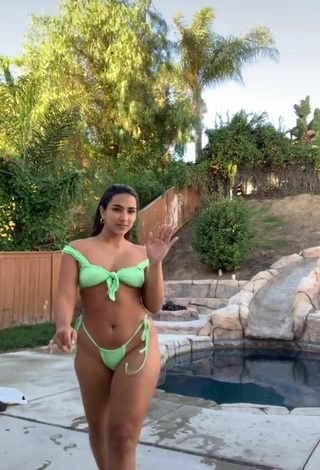 3. Hottest Sienna Mae Gomez in Green Bikini