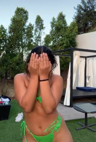 2. Sienna Mae Gomez Looks Magnetic in Green Bikini