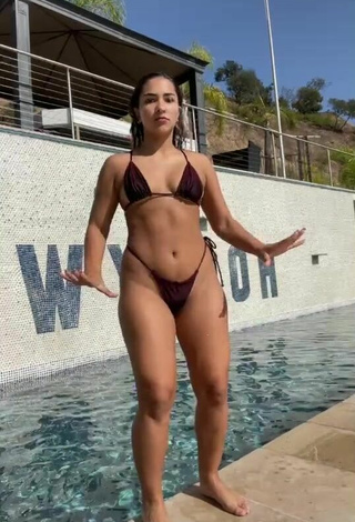 Sienna Mae Gomez Demonstrates Cute Bikini and Bouncing Boobs