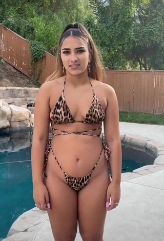 Sienna Mae Gomez Looks Gorgeous in Leopard Bikini