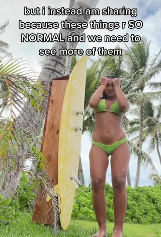 5. Sexy Sienna Mae Gomez in Green Bikini