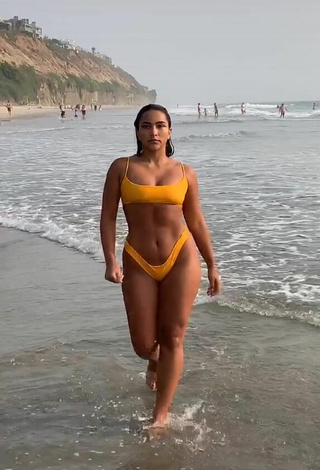 4. Luscious Sienna Mae Gomez in Orange Bikini