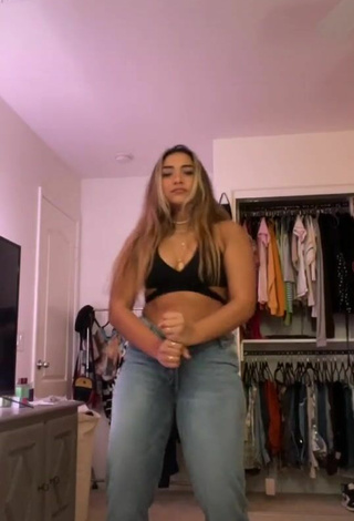 4. Sexy Sienna Mae Gomez in Black Crop Top