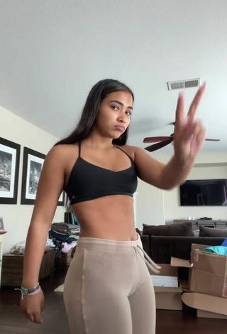 2. Sexy Sienna Mae Gomez in Black Sport Bra