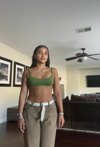 2. Sexy Sienna Mae Gomez in Green Bra