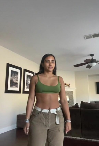 Hot Sienna Mae Gomez in Green Bra