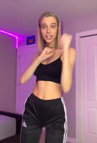 5. Beautiful Ashley Matheson in Sexy Black Crop Top