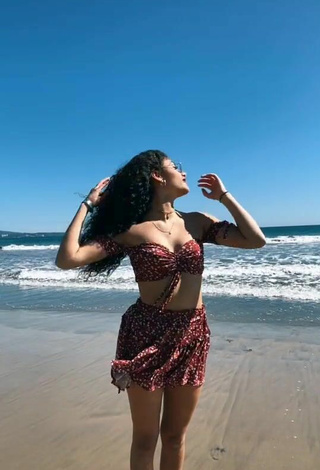 3. Cute Sofia Mata in Crop Top at the Beach