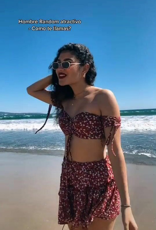 6. Sweetie Sofia Mata in Crop Top at the Beach