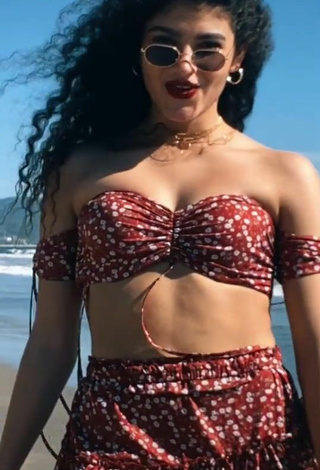 4. Sultry Sofia Mata in Crop Top at the Beach