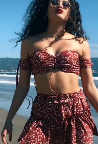 6. Sultry Sofia Mata in Crop Top at the Beach