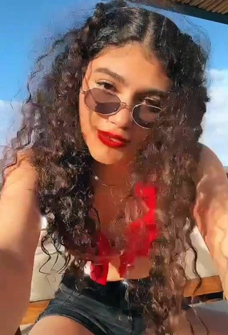 2. Sweetie Sofia Mata in Red Bikini Top