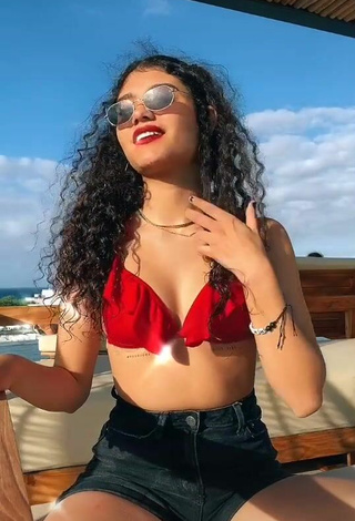 4. Sweetie Sofia Mata in Red Bikini Top