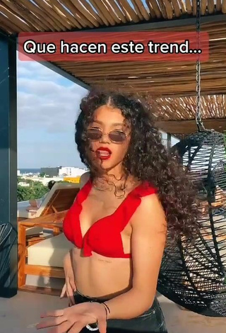 3. Luscious Sofia Mata in Red Bikini Top