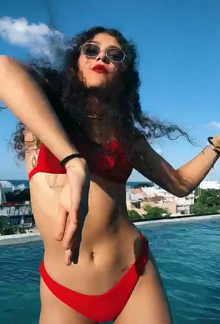 1. Seductive Sofia Mata in Red Bikini