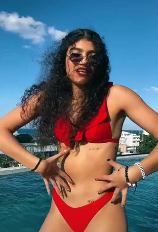 Seductive Sofia Mata in Red Bikini